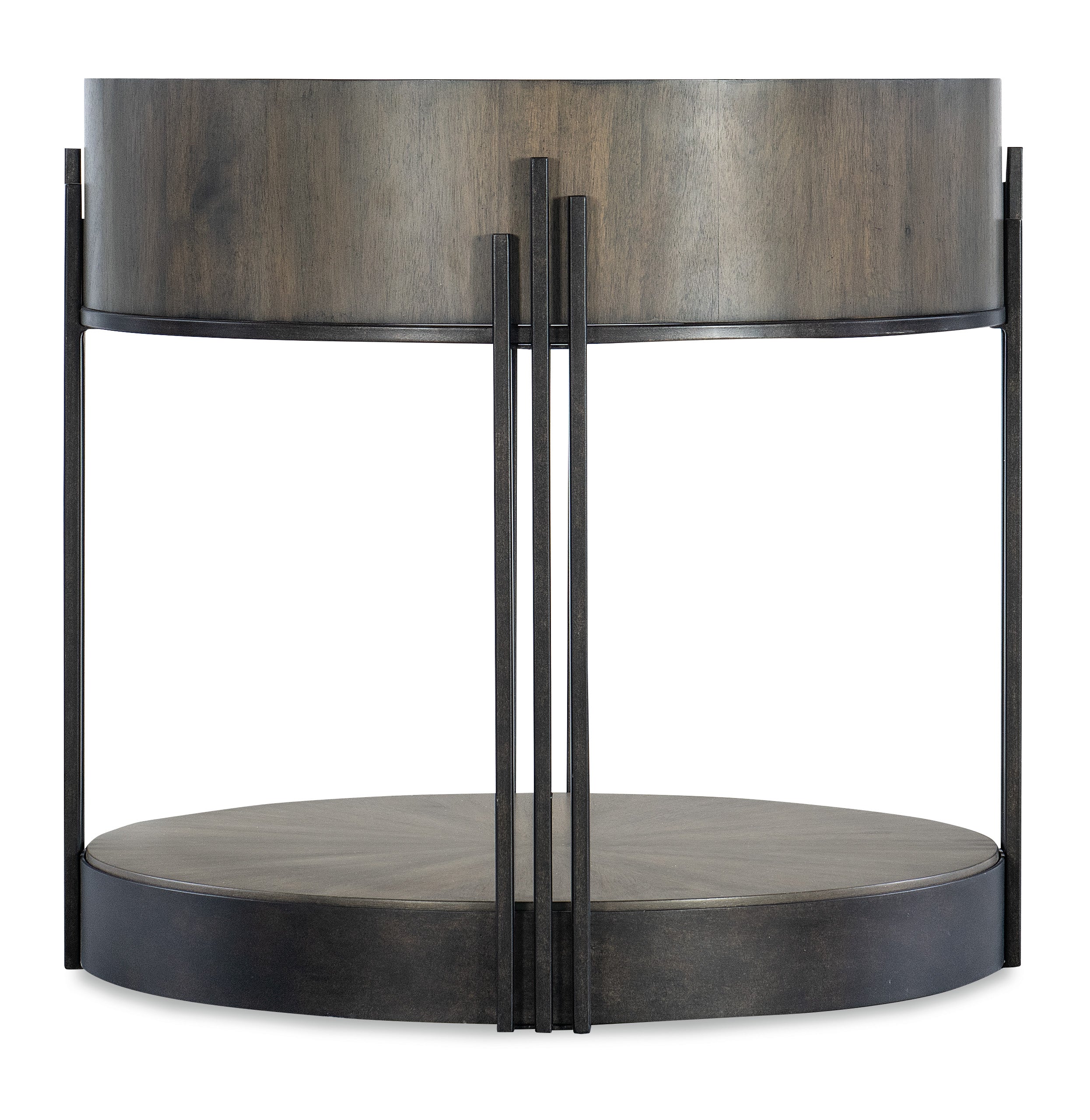 Hooker Furniture Commerce & Market Skyline Side Table in Dark Brown