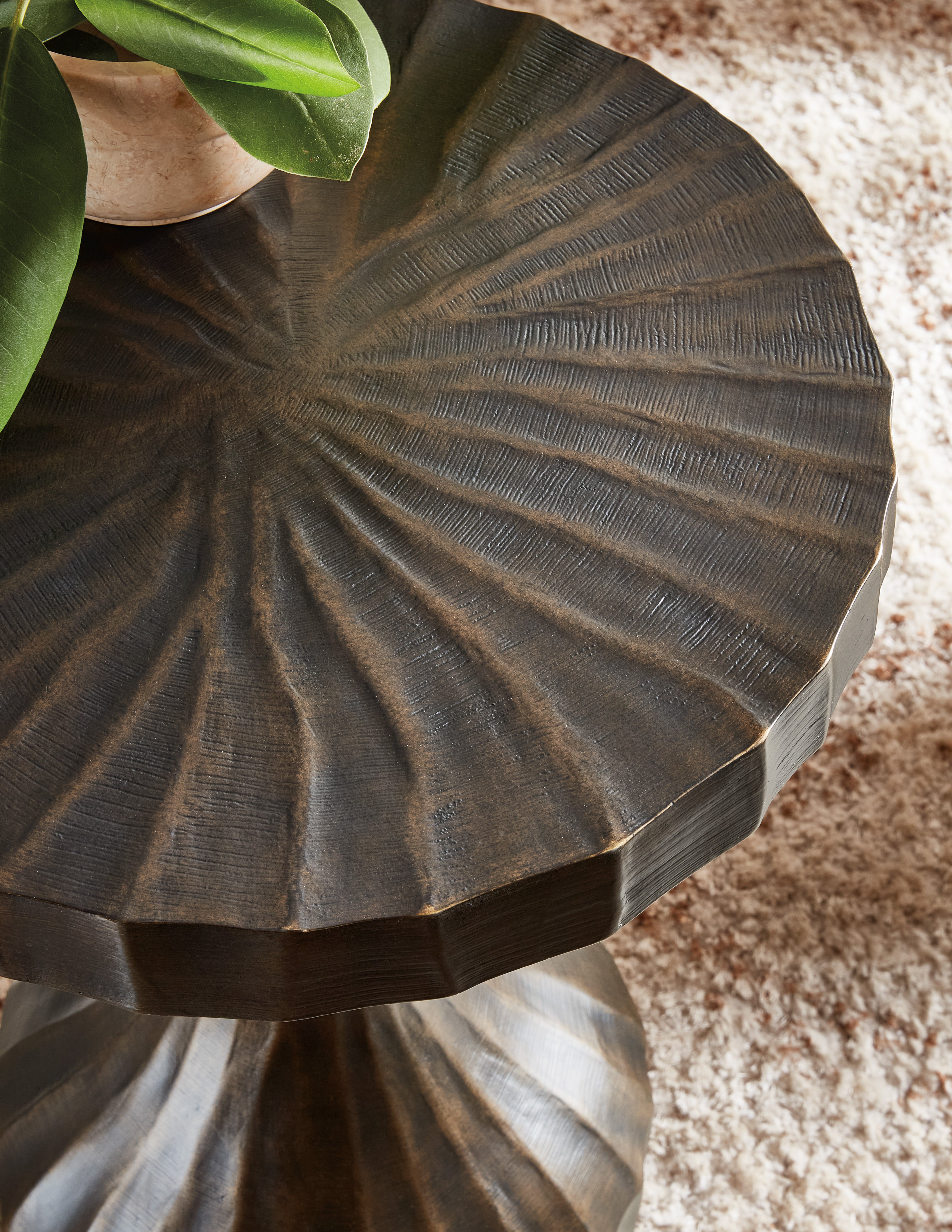 Hooker Furniture Commerce and Market Ferrous Accent Table in Browns