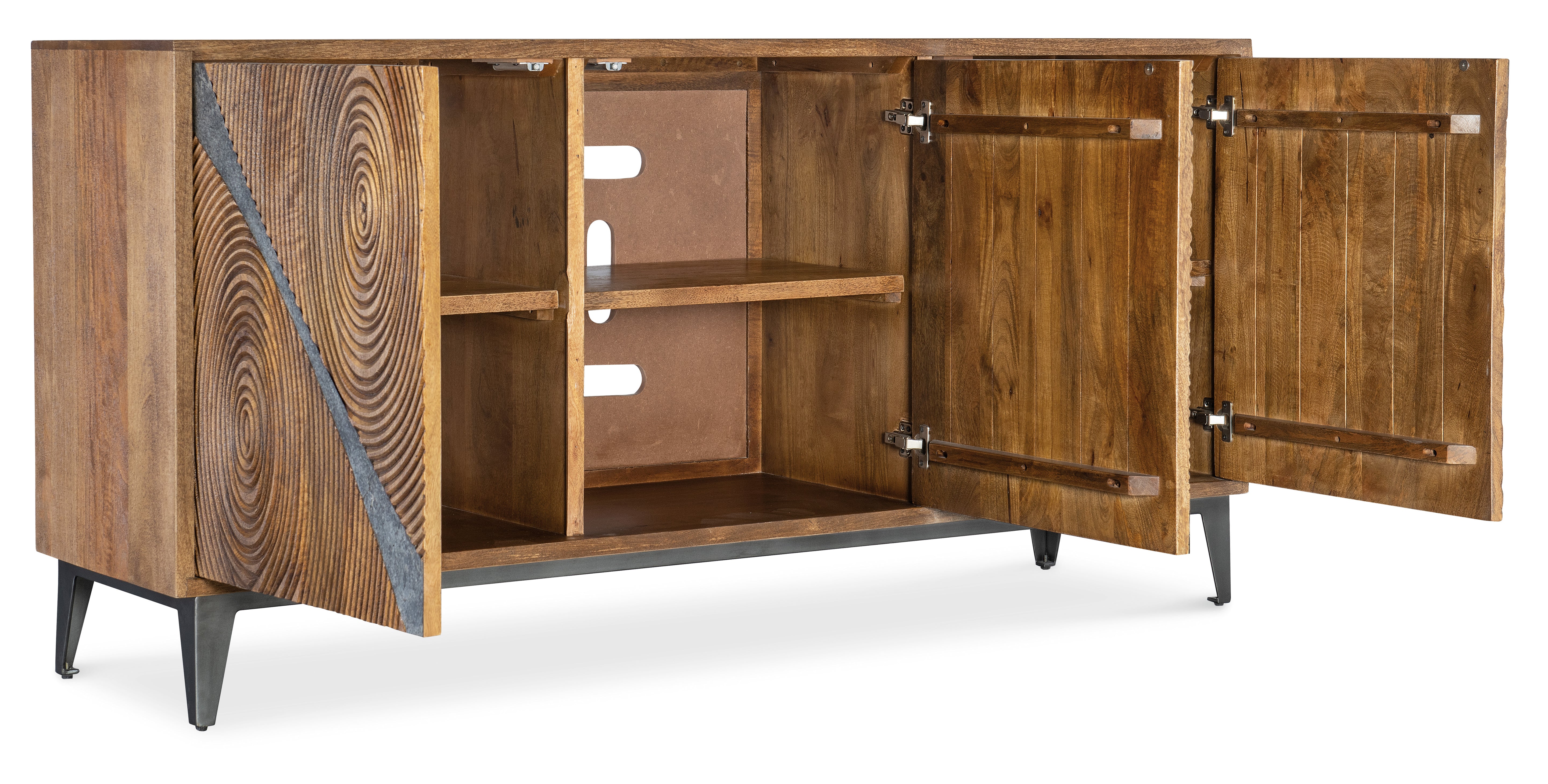 Hooker Furniture Commerce & Market Vortex Credenza in Medium Brown