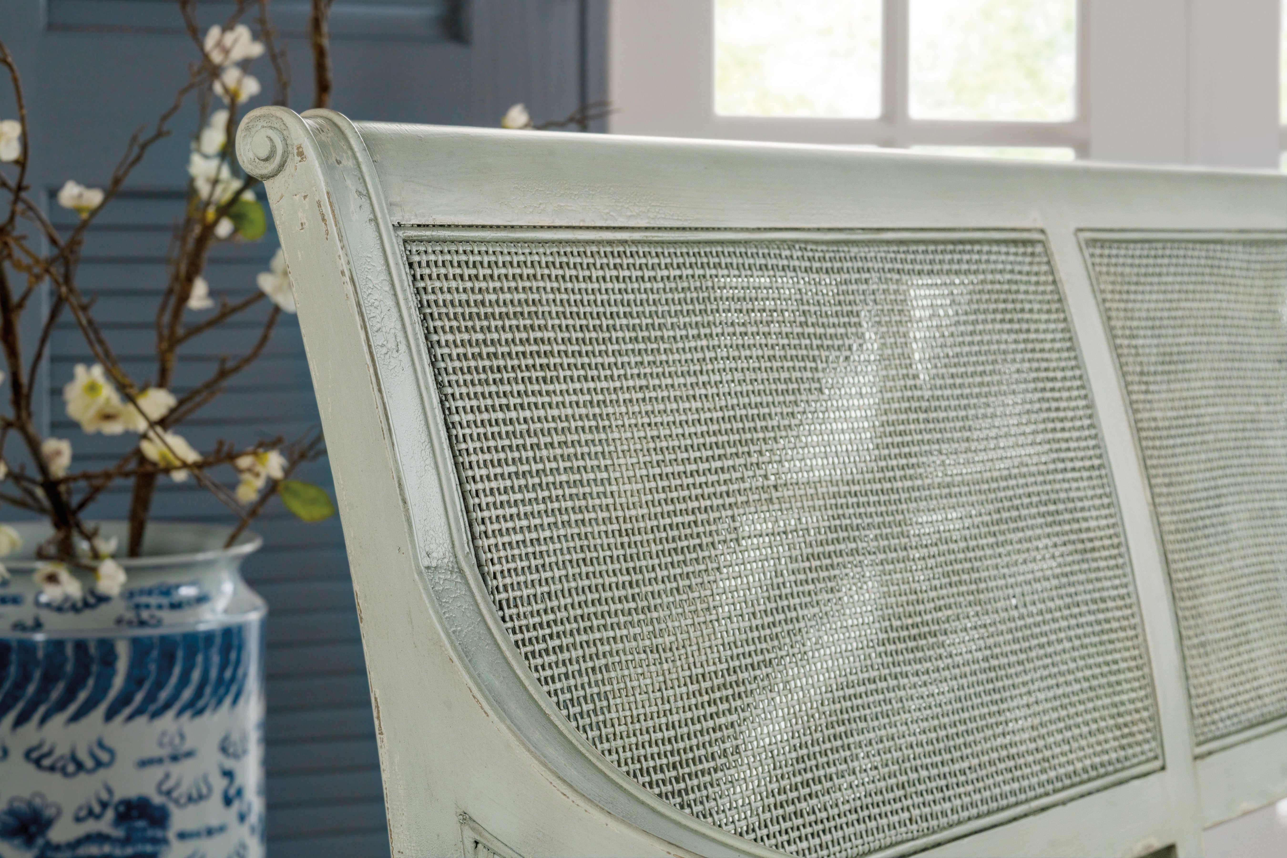 Hooker Furniture Charleston Bench in Light Blue