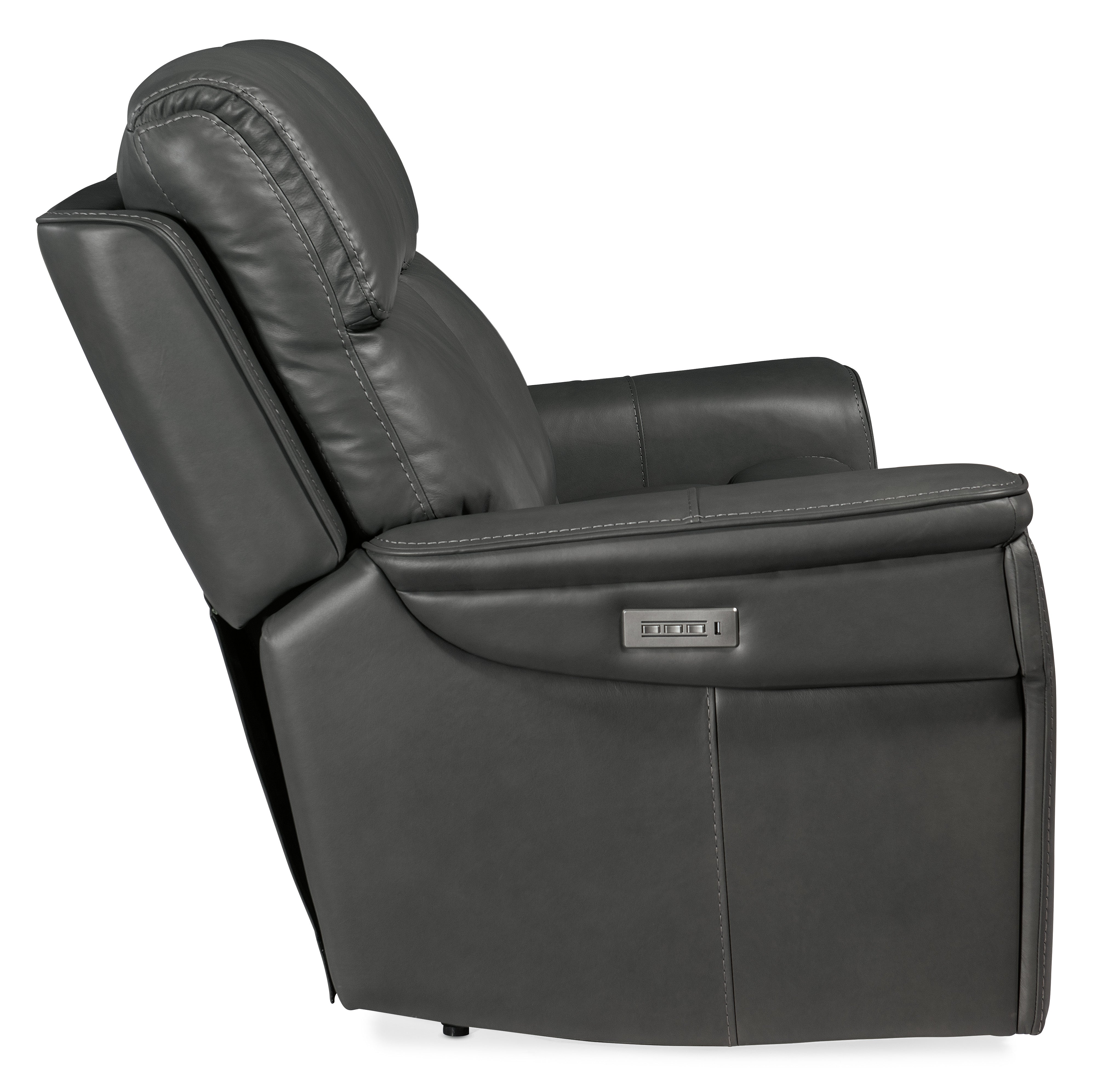 Hooker Furniture Lyra Zero Gravity Power Loveseat with Power Headrest and Lumbar in Medium Gray