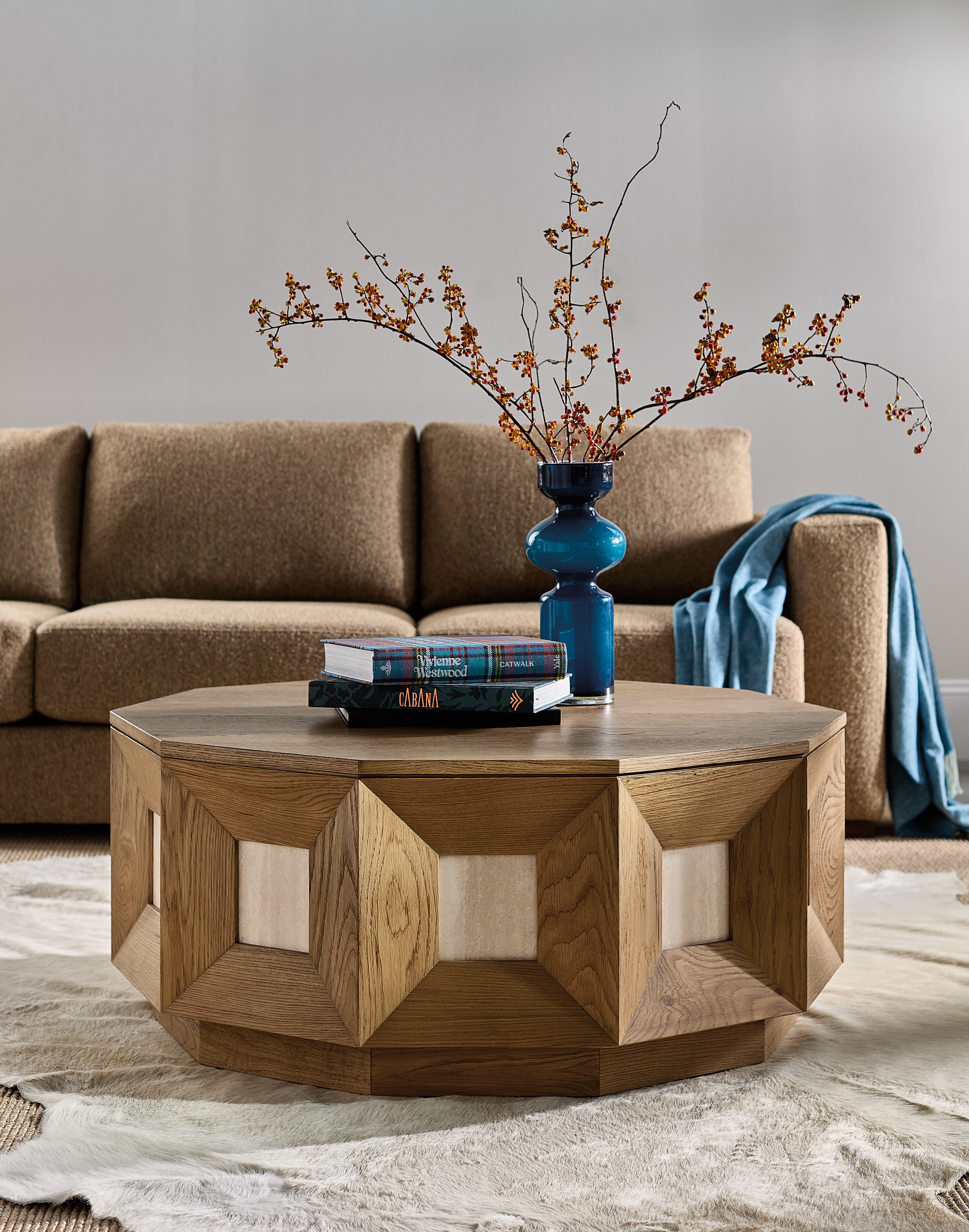 Hooker Furniture Commerce and Market Haven Cocktail Table in Medium Wood
