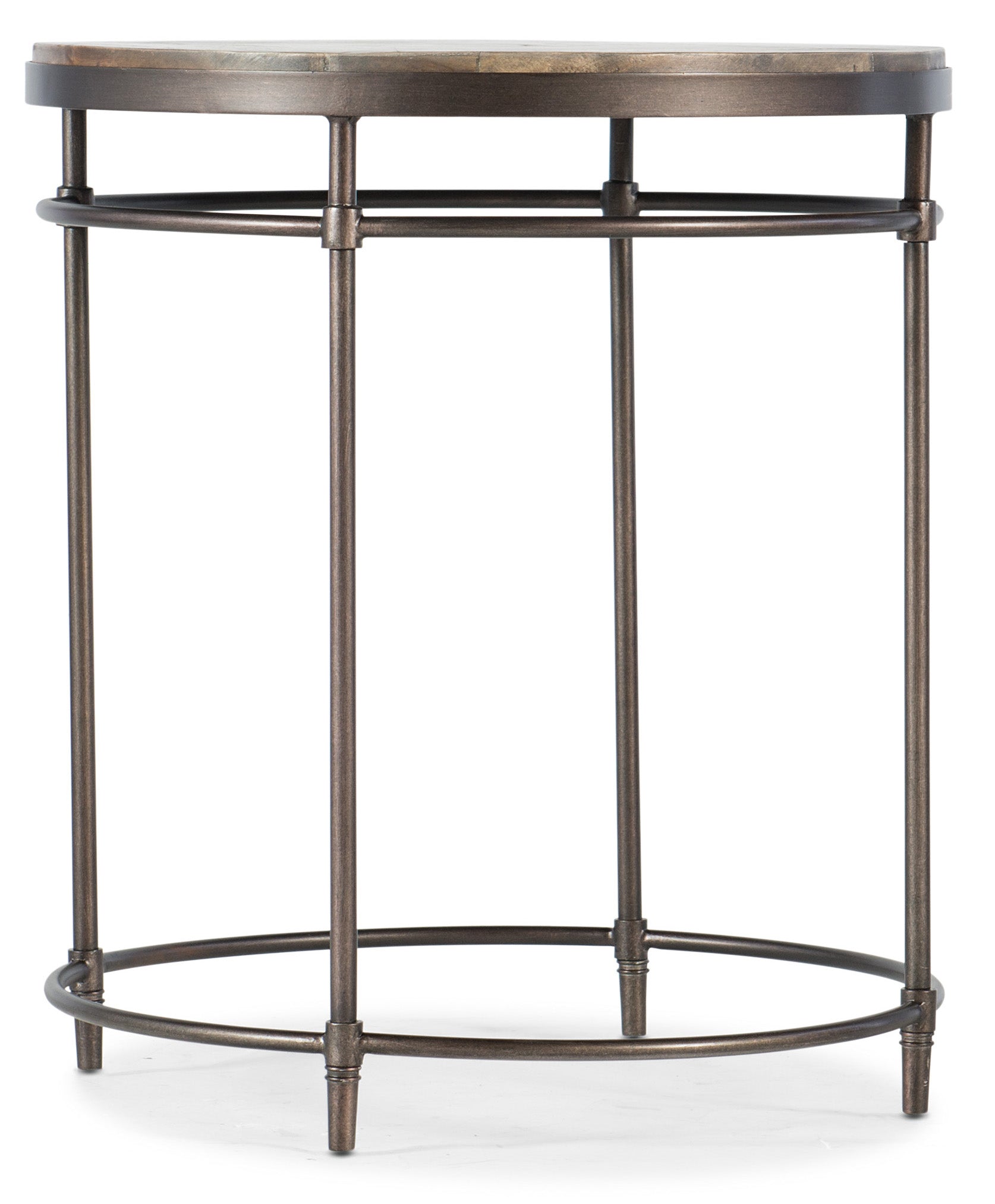 Hooker Furniture St. Armand Round End Table in Bronze