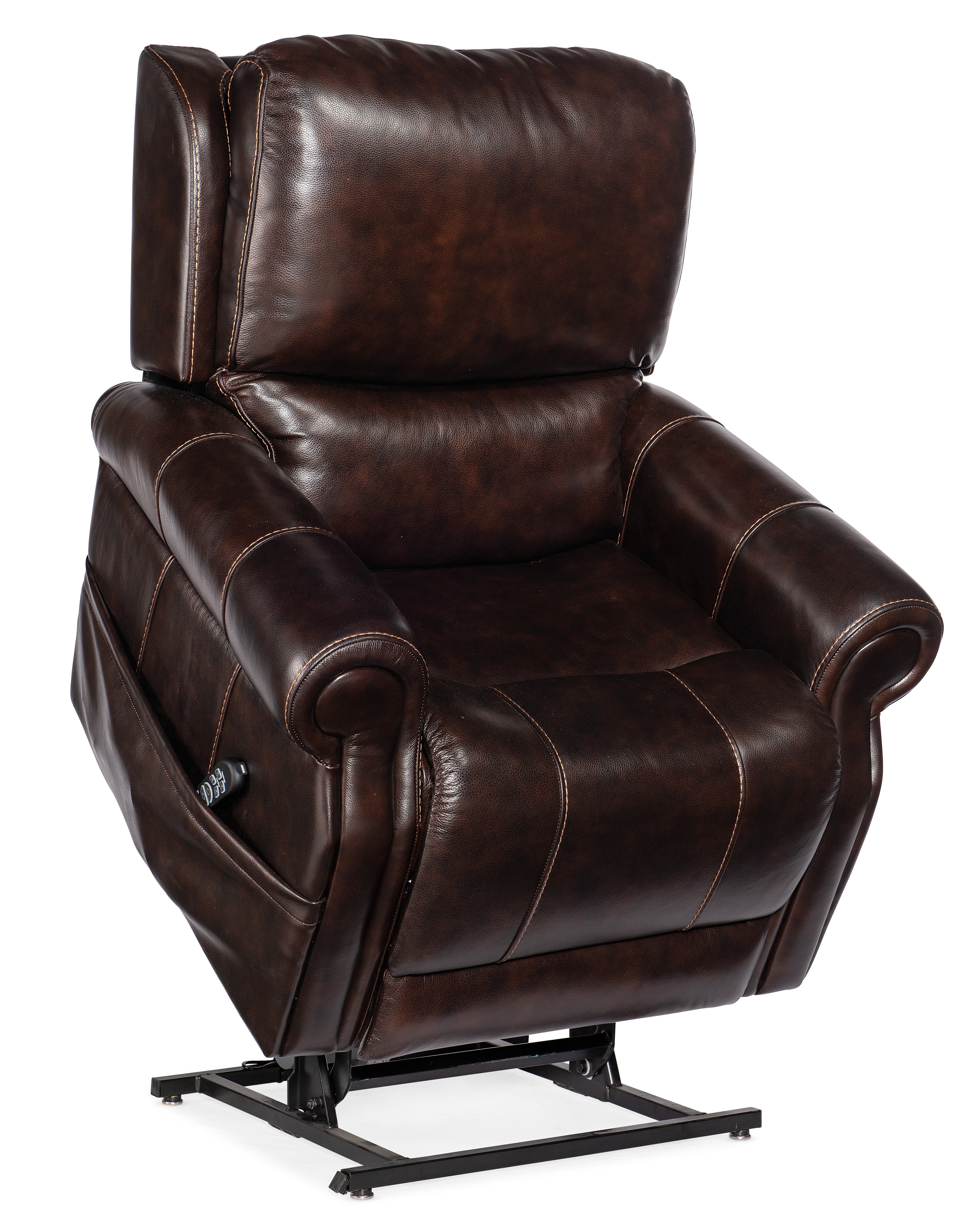 Hooker Furniture Eisley Power Recliner with Power Headrest, Lumbar & Lift in Dark Brown