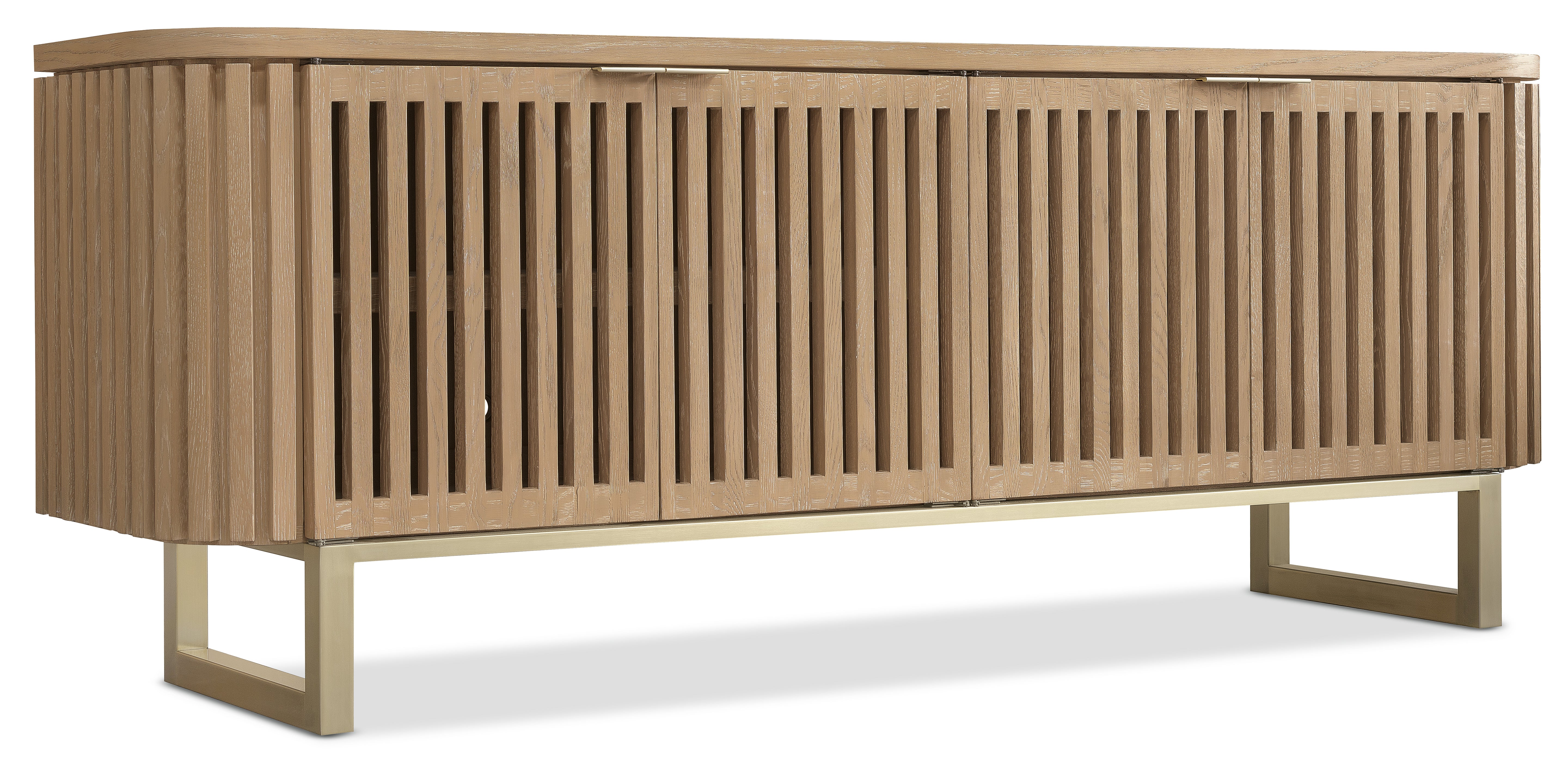 Hooker Furniture Commerce and Market Easton Entertainment Console in Light Wood