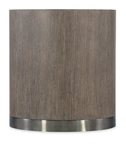 Hooker Furniture Modern Mood Round End Table in Medium Brown