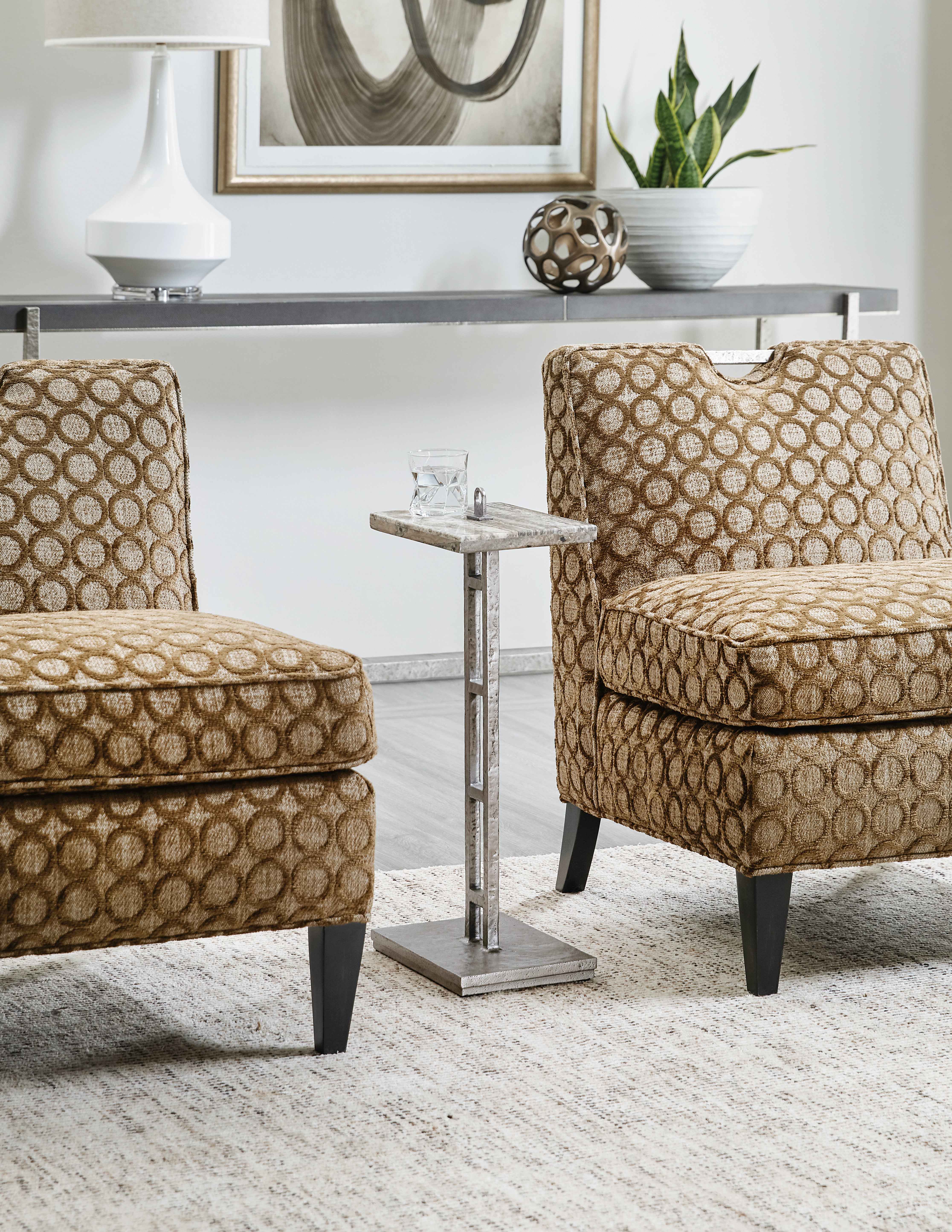 Hooker Furniture Chapman Drink Table in Silvers
