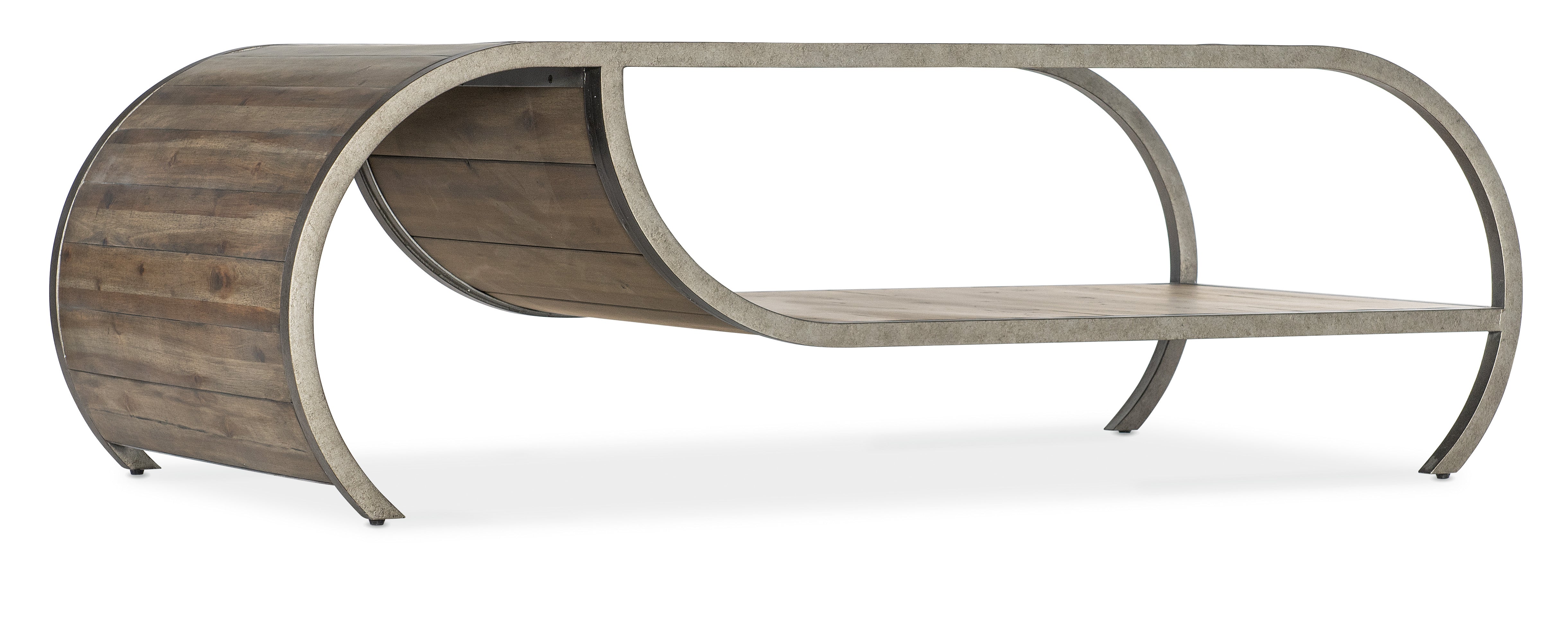 Hooker Furniture Commerce & Market Open Ended Cocktail Table in Medium Wood