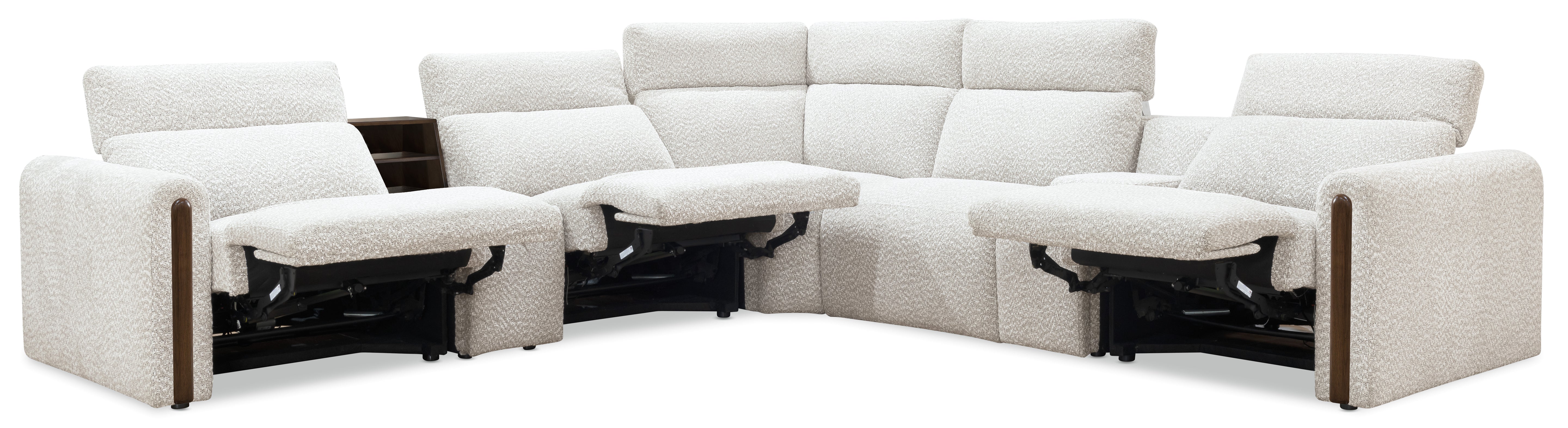 Hooker Furniture Anaheim Seven-Piece Power Sectional in White