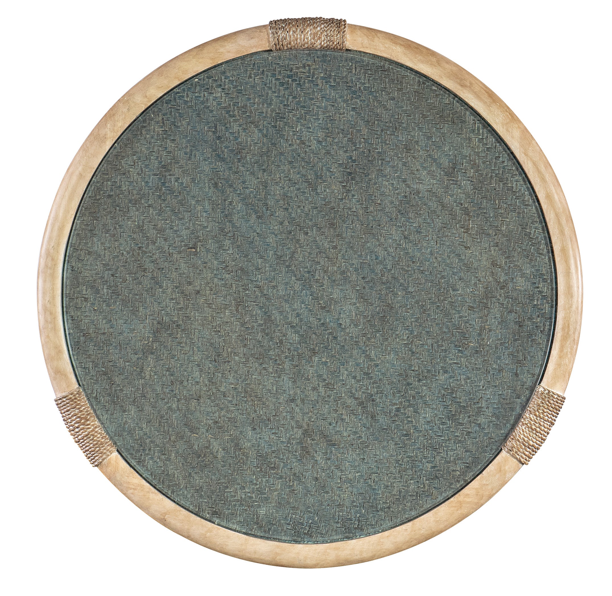 Hooker Furniture Retreat Raffia End Table in Blues