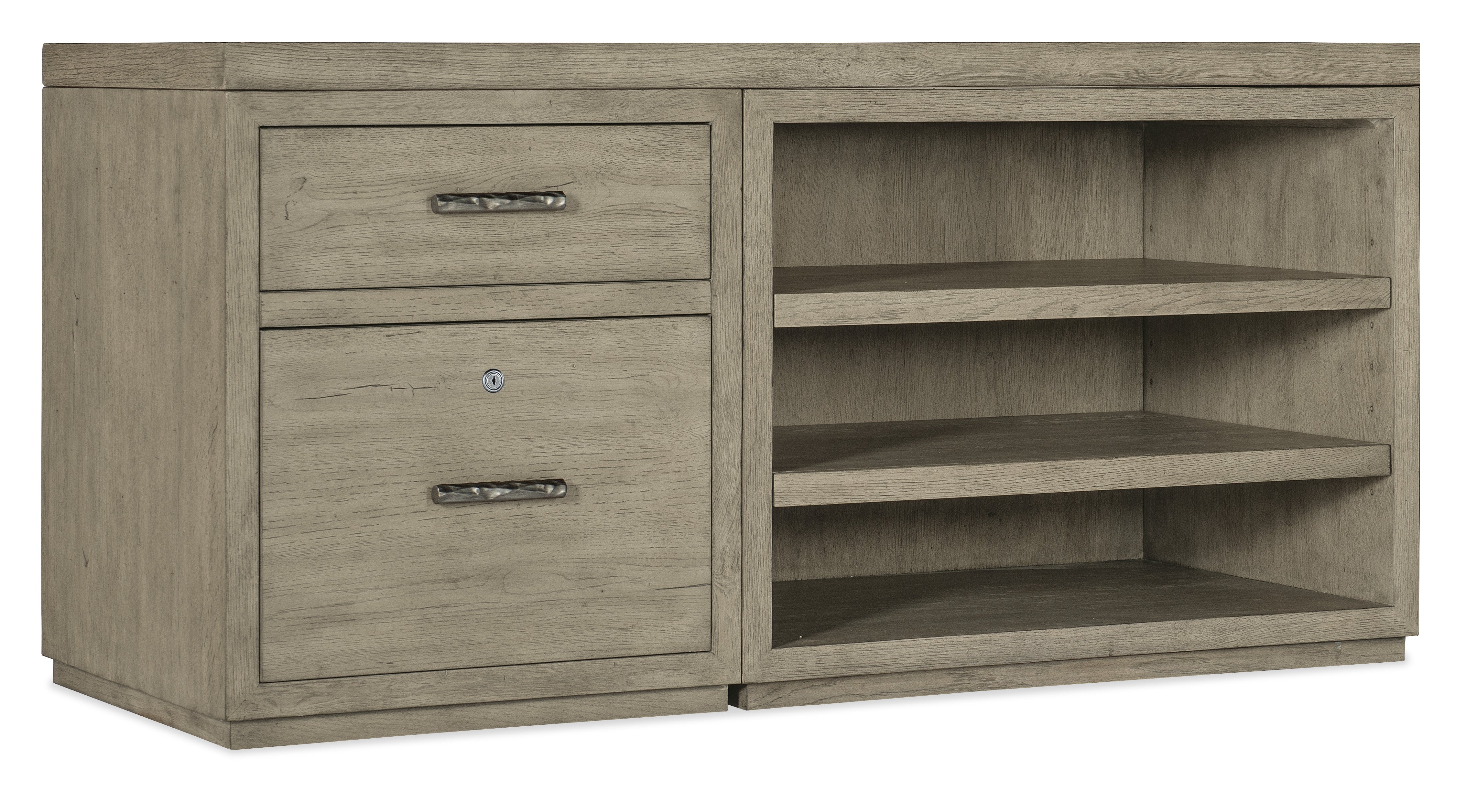 Hooker Furniture Linville Falls 60" Credenza with File and Open Desk Cabinet