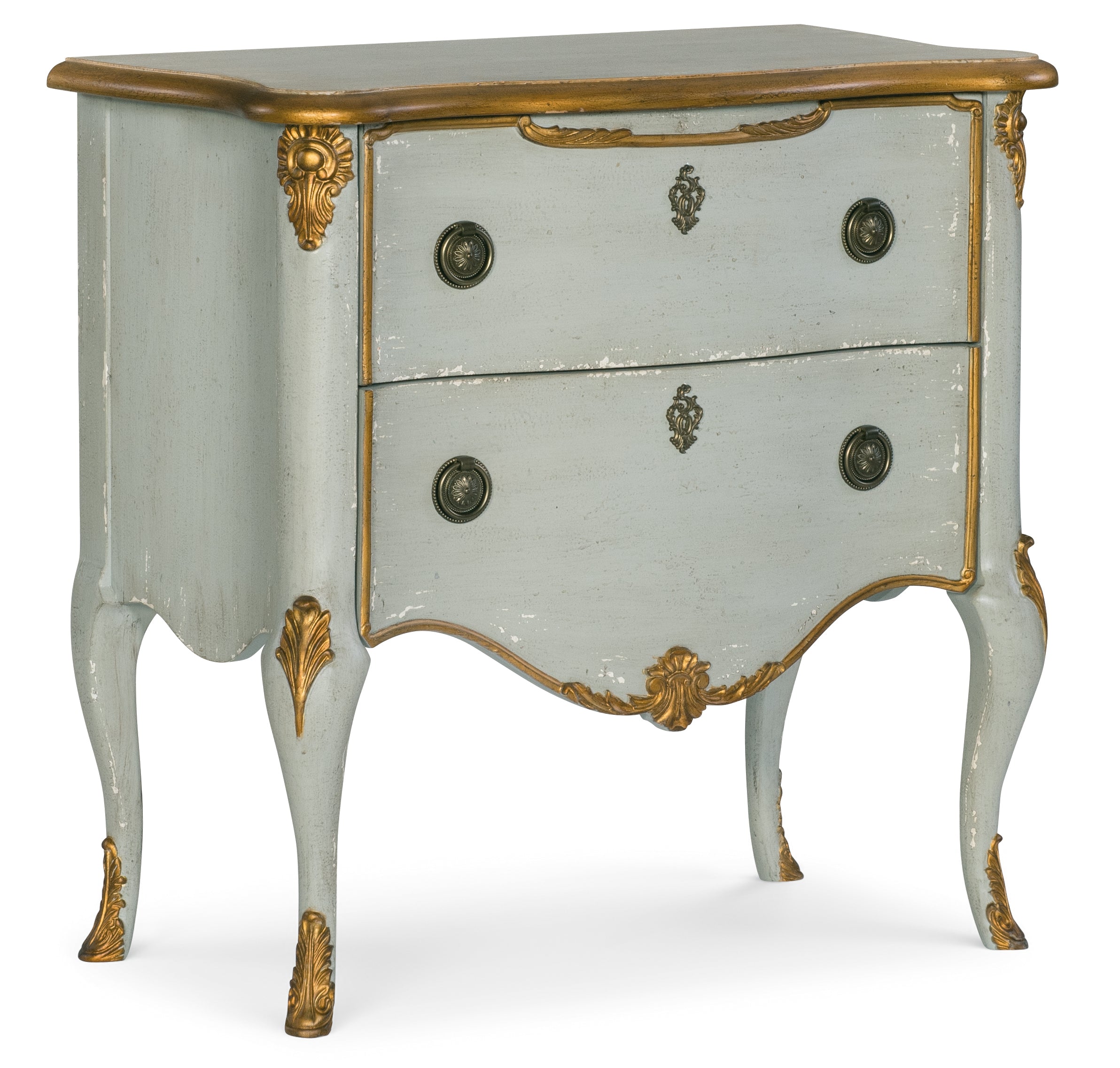Hooker Furniture French Two Drawer Chest in Gray