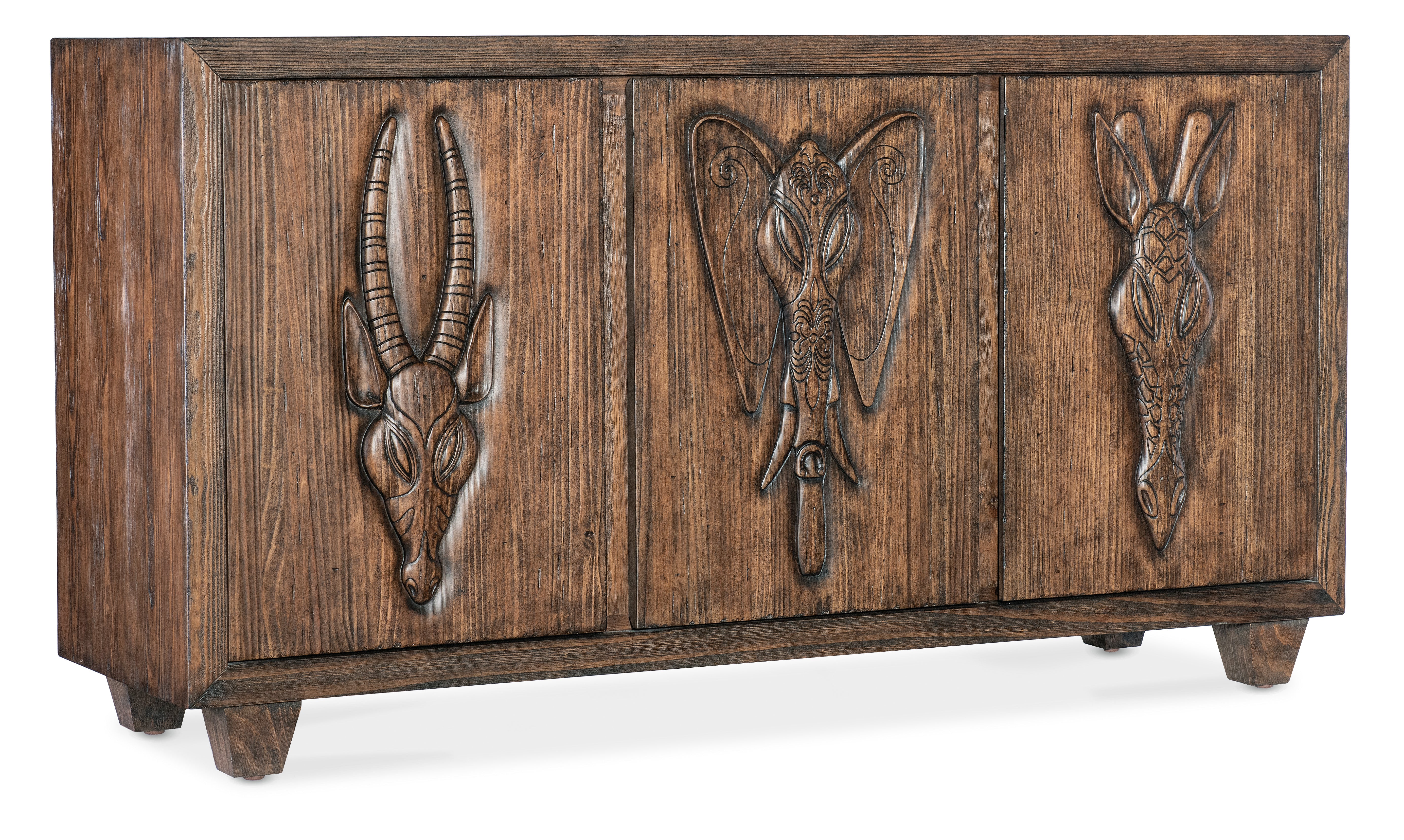 Hooker Furniture Commerce & Market Safari Credenza in Medium Wood