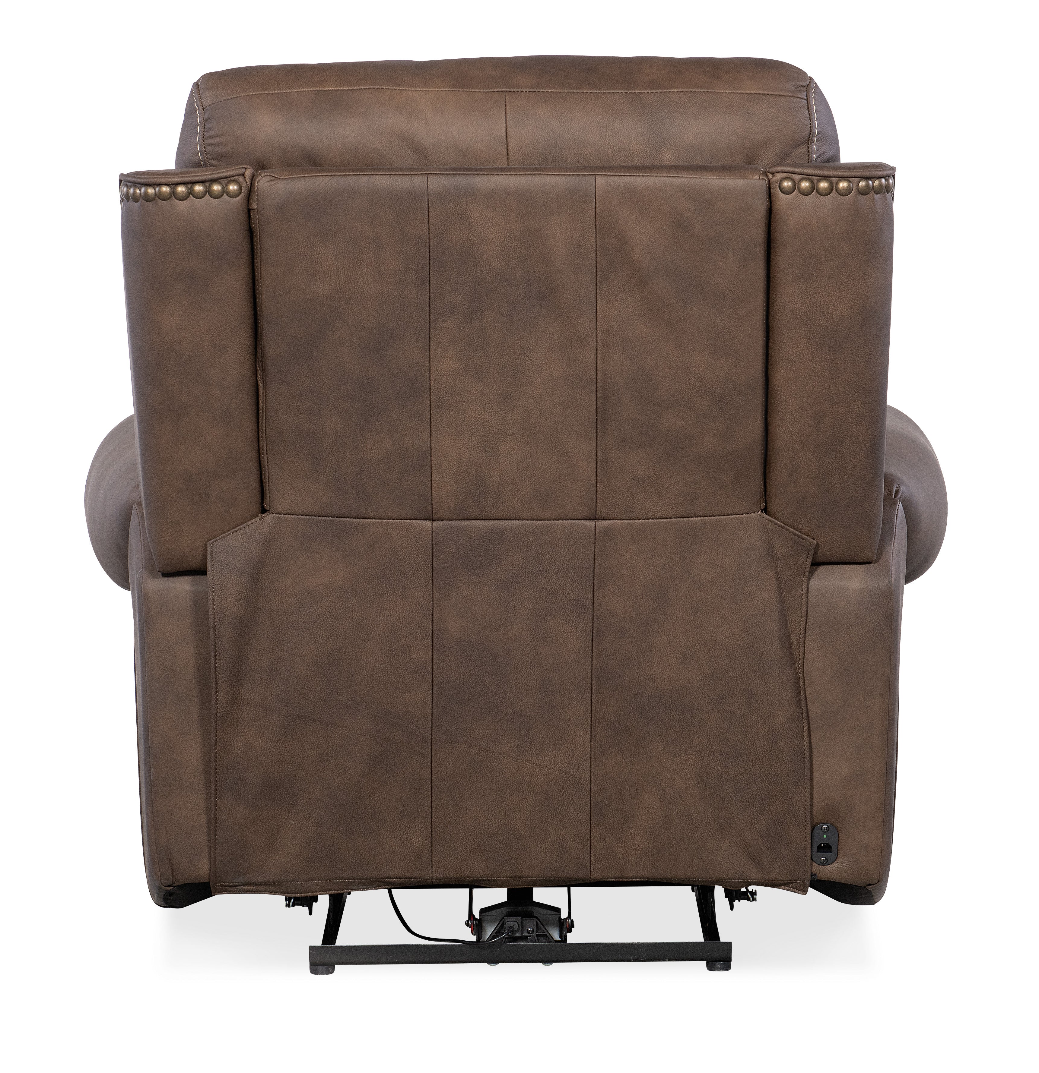 Hooker Furniture Duncan Power Recliner with Power Headrest & Lumbar in Medium Brown