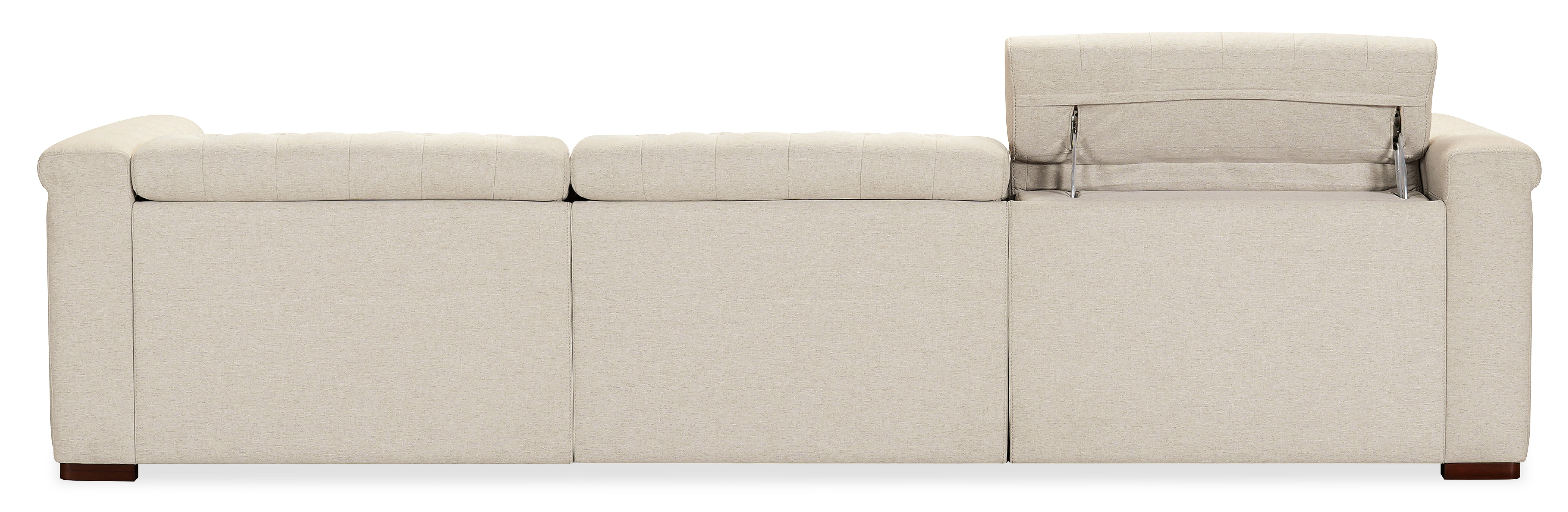 Hooker Furniture Savion Deux 3 Seat Sofa with Two Power Recliners and Three Power Headrests in Beige