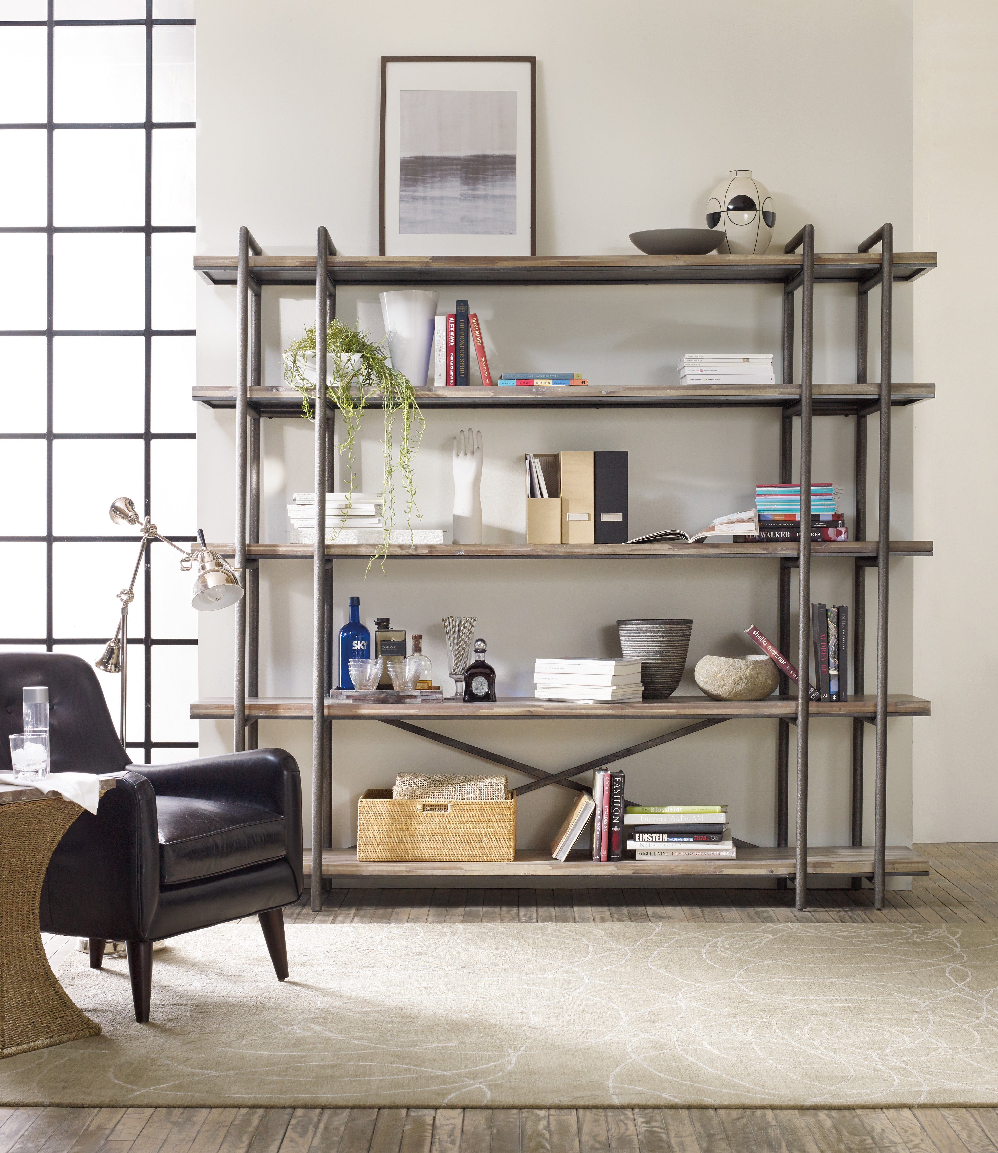 Hooker Furniture Studio 7H Scaffold for Entertainment Console in Light Wood