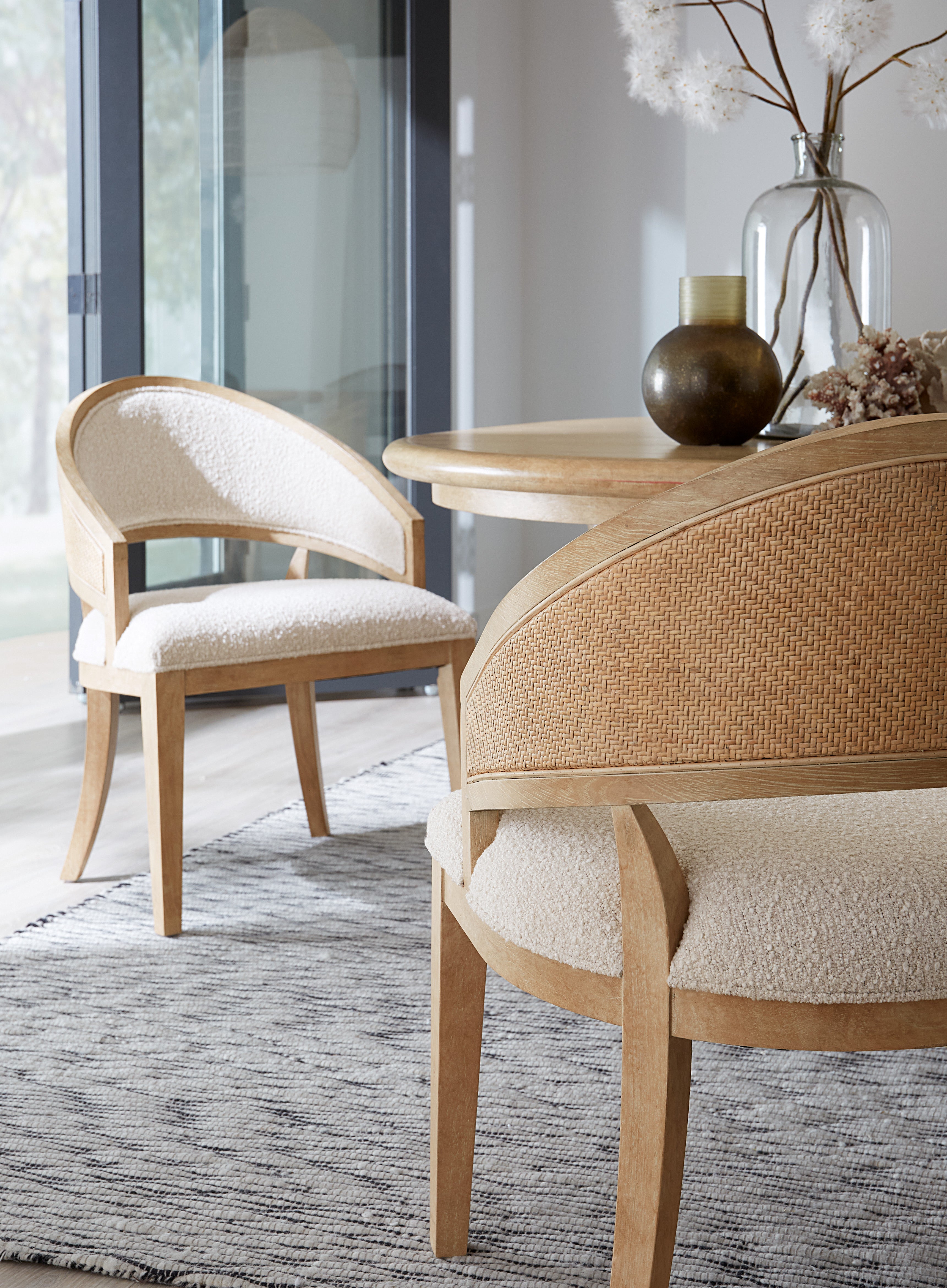Hooker Furniture Retreat Cane Barrel Back Chair