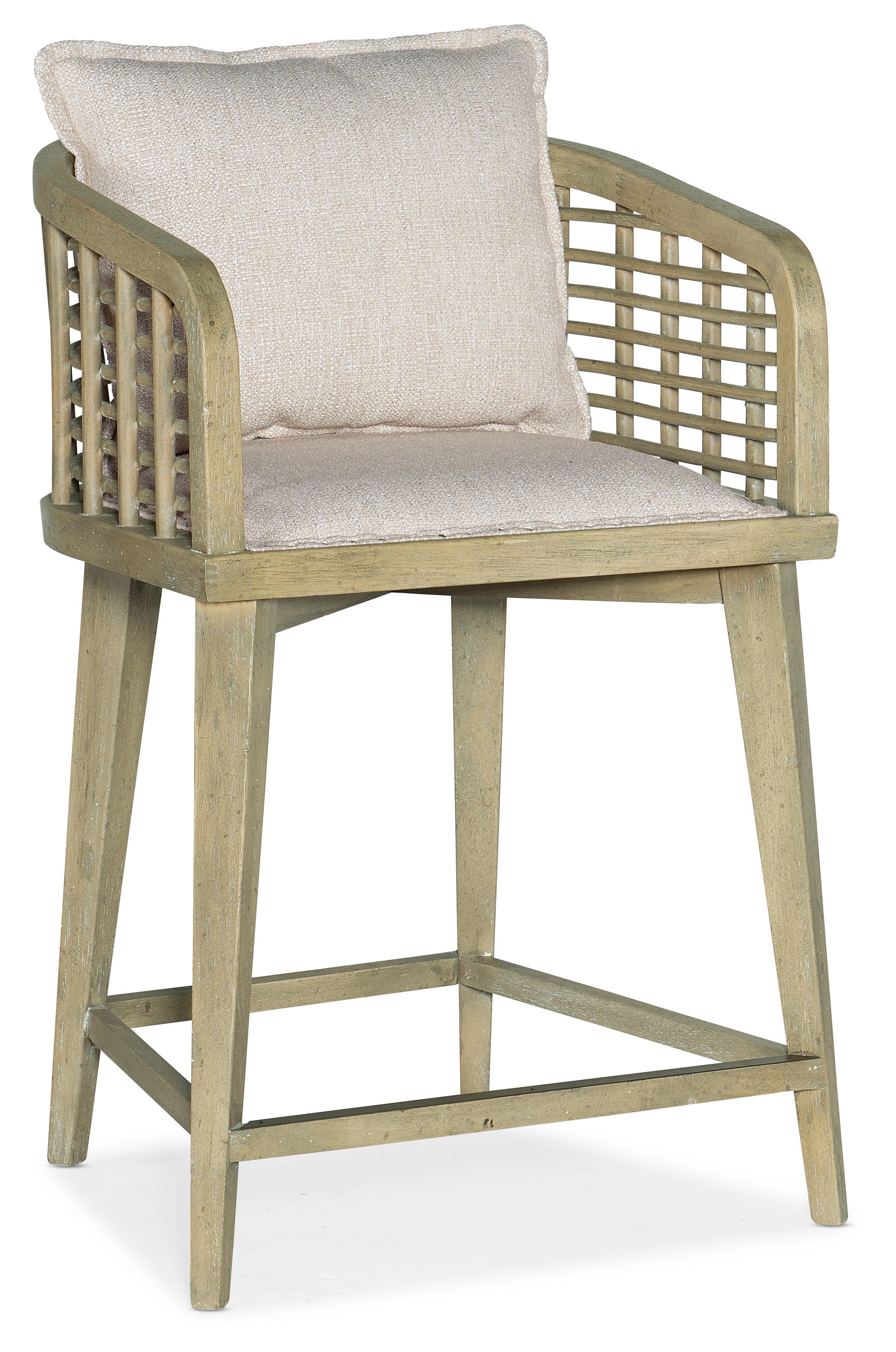 Hooker Furniture Surfrider Barrel Back Swivel Counter Stool