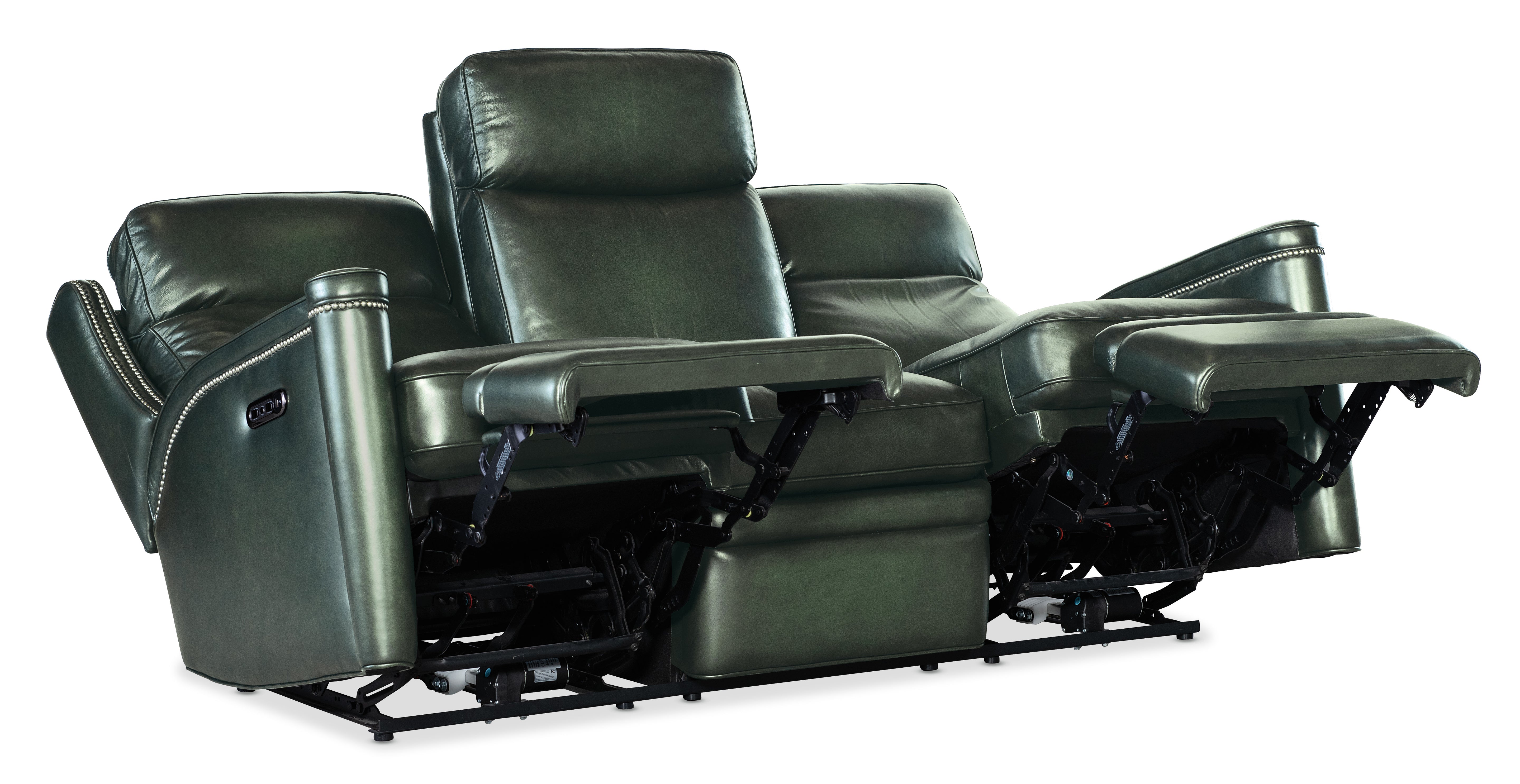 Hooker Furniture Hamilton Power Sofa with Power Headrest in Green