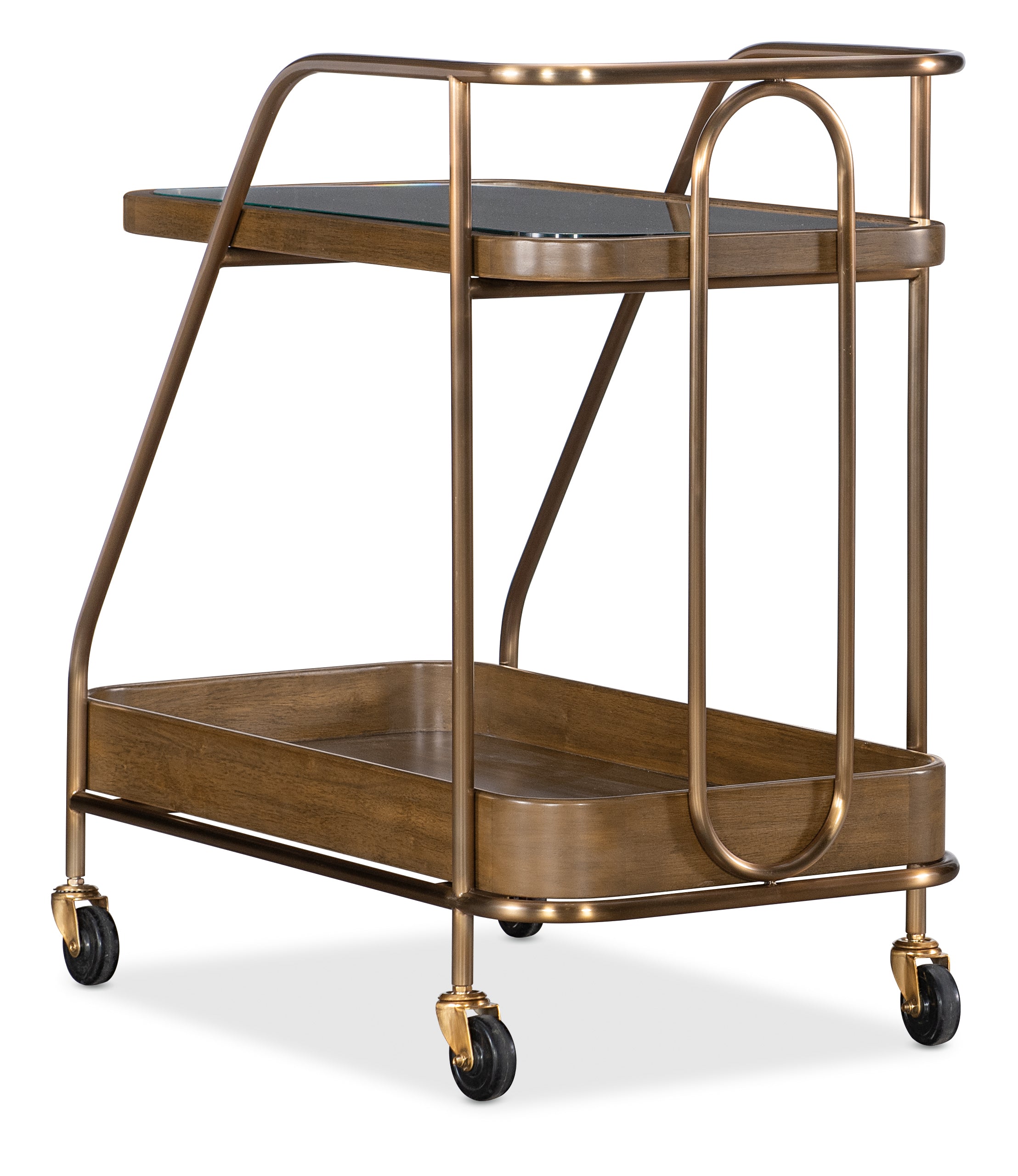 Hooker Furniture Commerce and Market Walnut Wine and Bar Cart