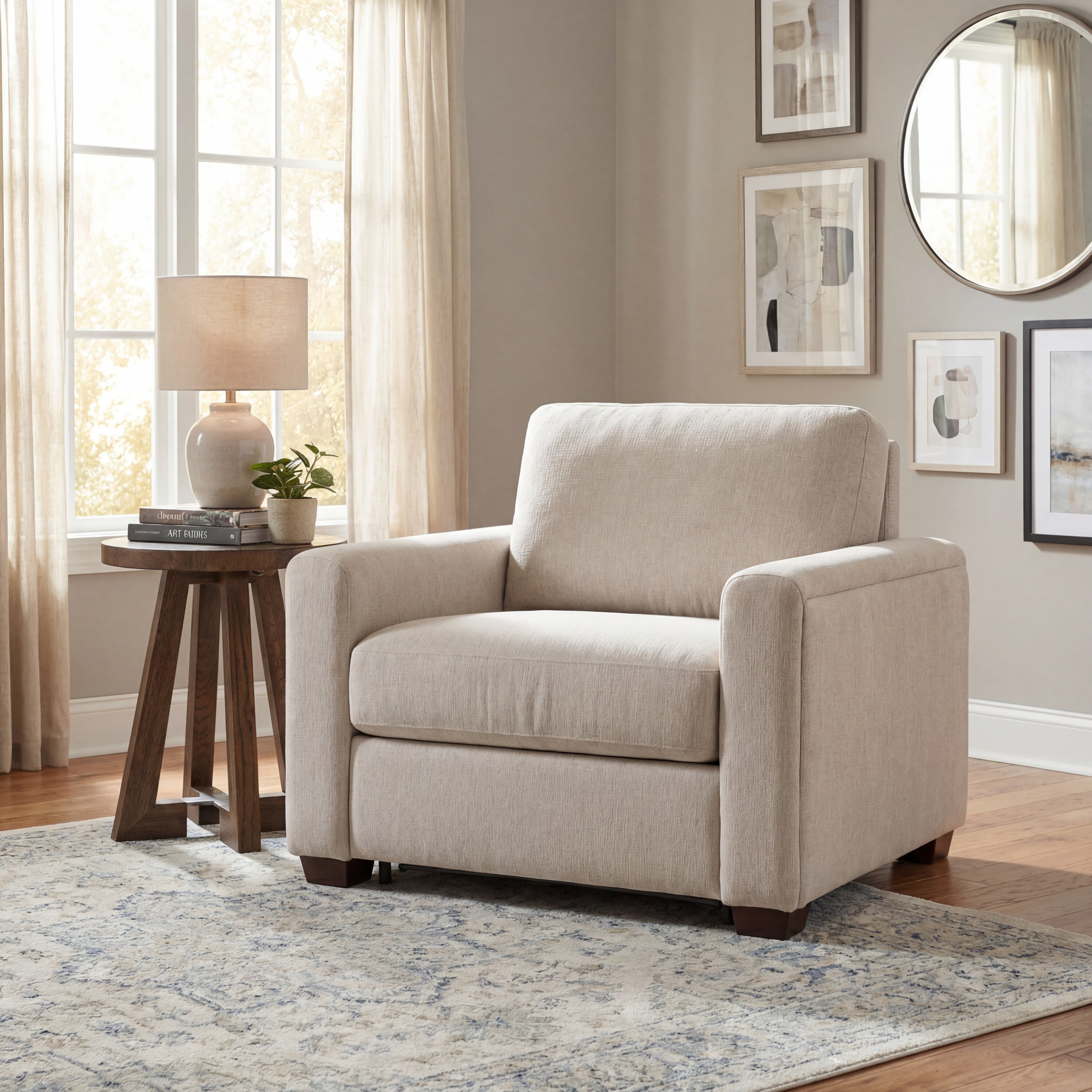 Hooker Furniture Griffin Twin Sleeper Chair in Beige