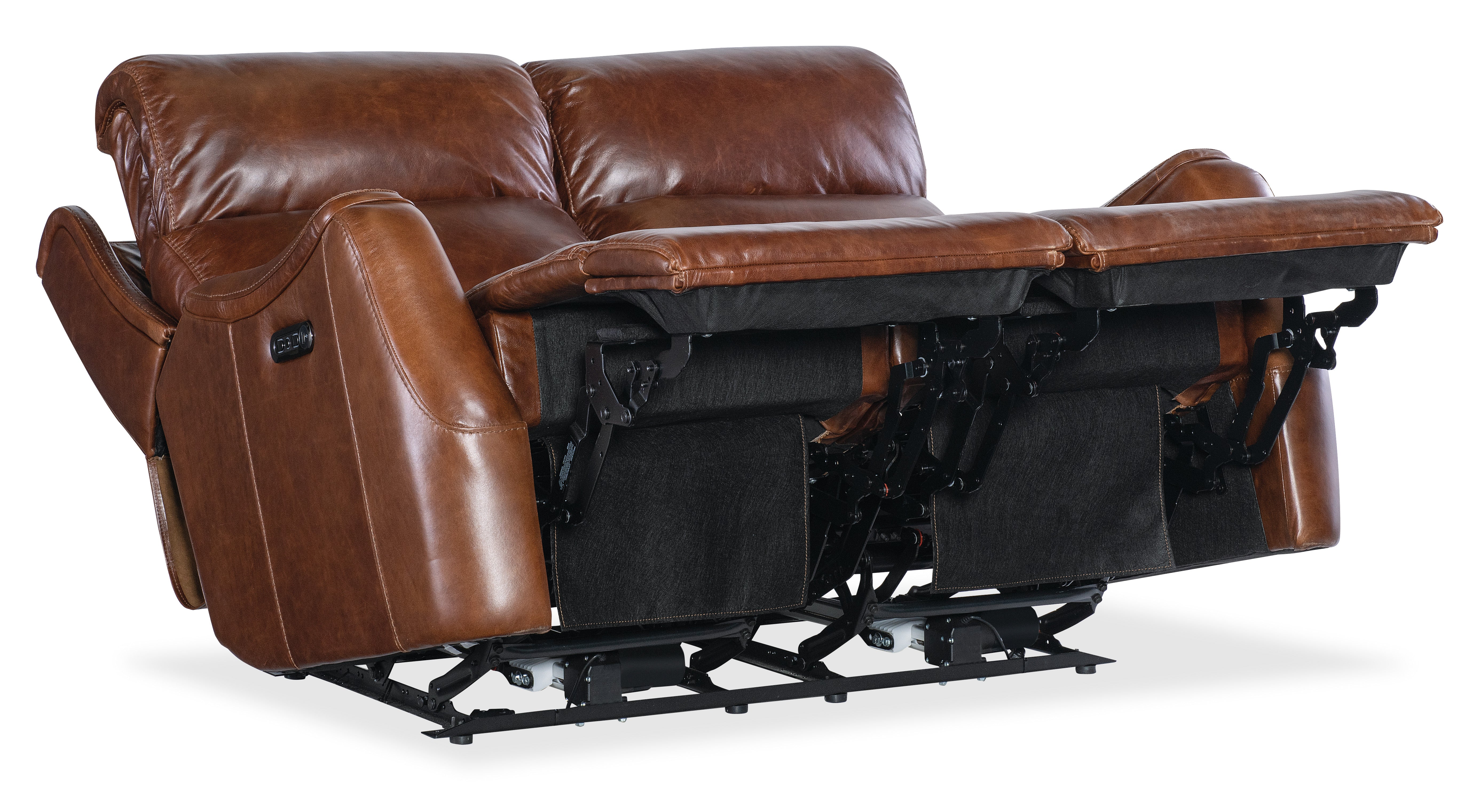 Hooker Furniture Harlan Zero Gravity Loveseat with Power Recline & Power Headrest in Brown
