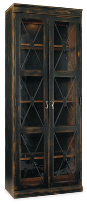 Hooker Furniture Sanctuary Two-Door Thin Display Cabinet - Ebony