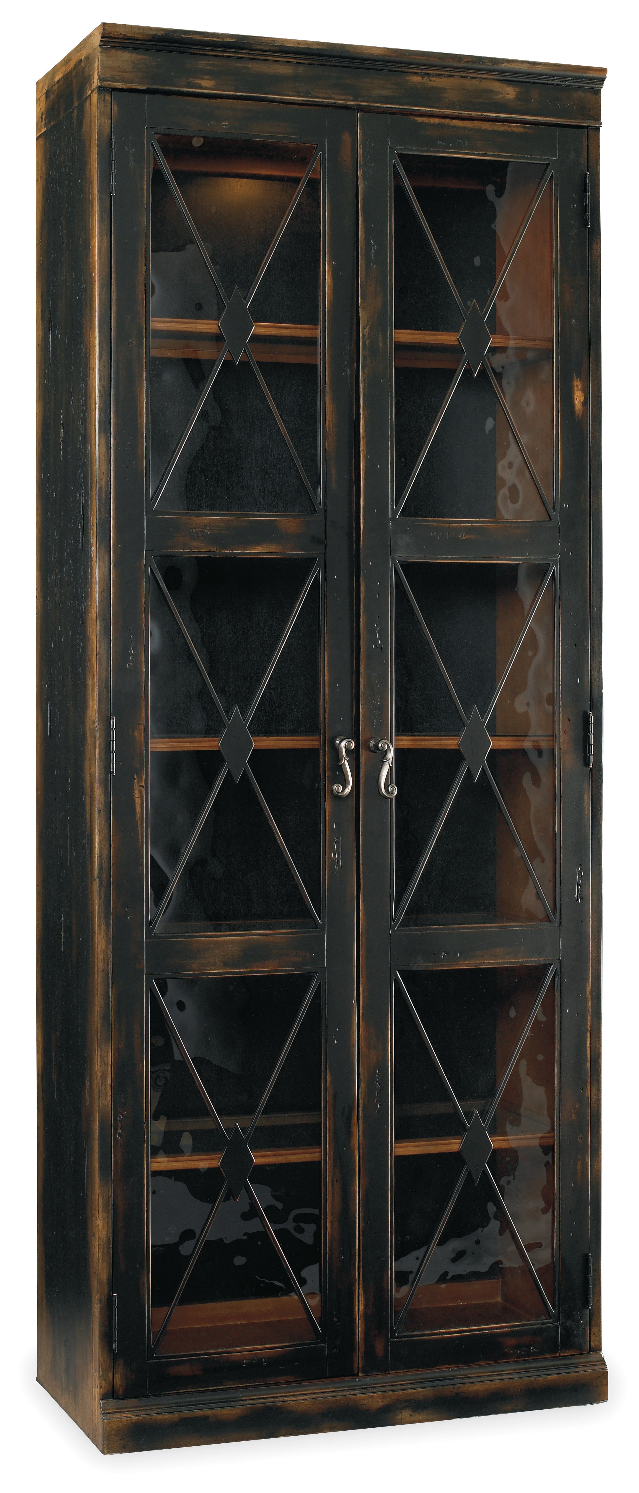 Hooker Furniture Sanctuary Two-Door Thin Display Cabinet - Ebony