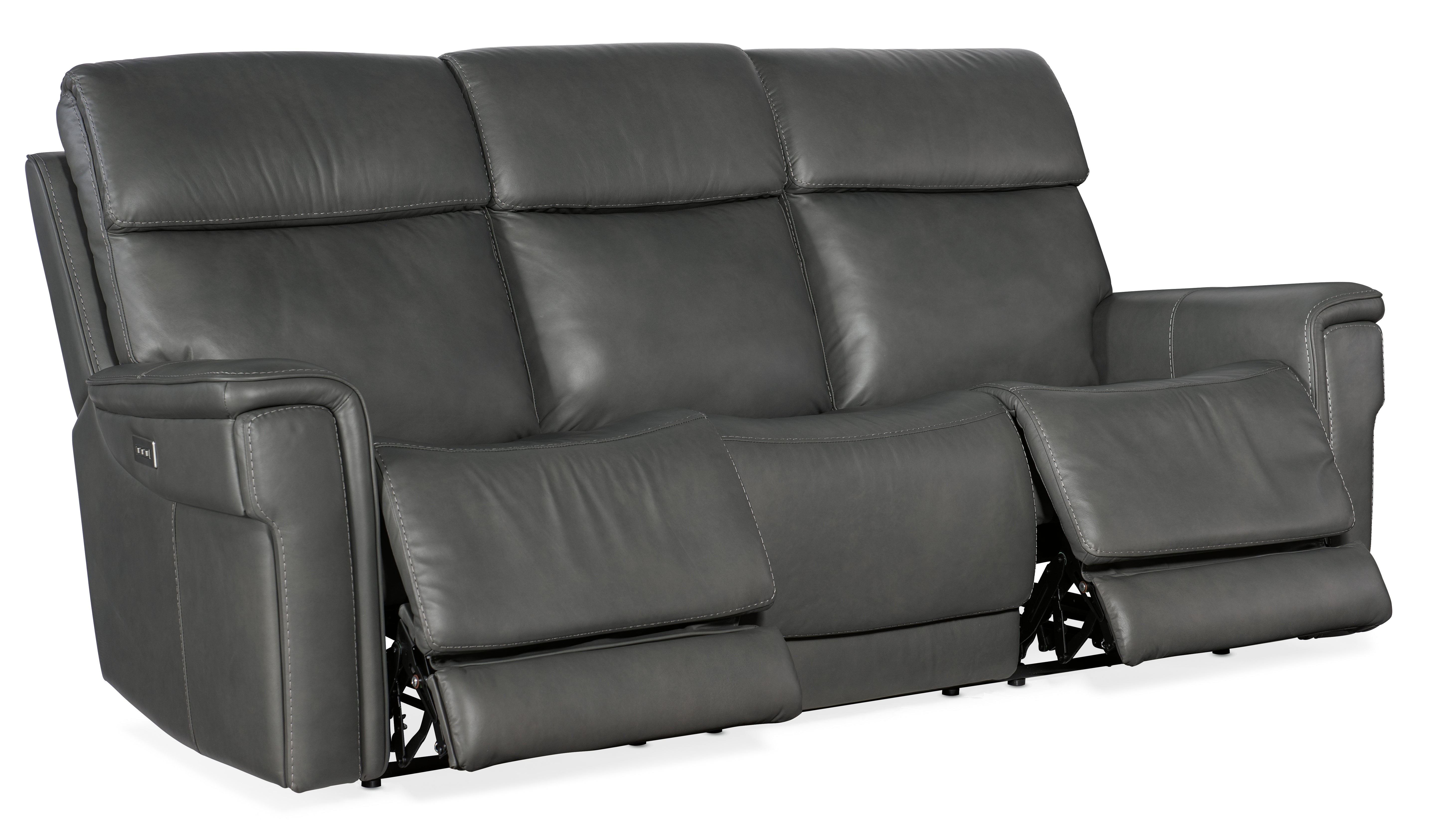 Hooker Furniture Lyra Zero Gravity Power Sofa with Power Headrest and Lumbar in Medium Gray