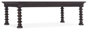 Hooker Furniture Big Sky Turned Leg Cocktail Table in Dark Brown