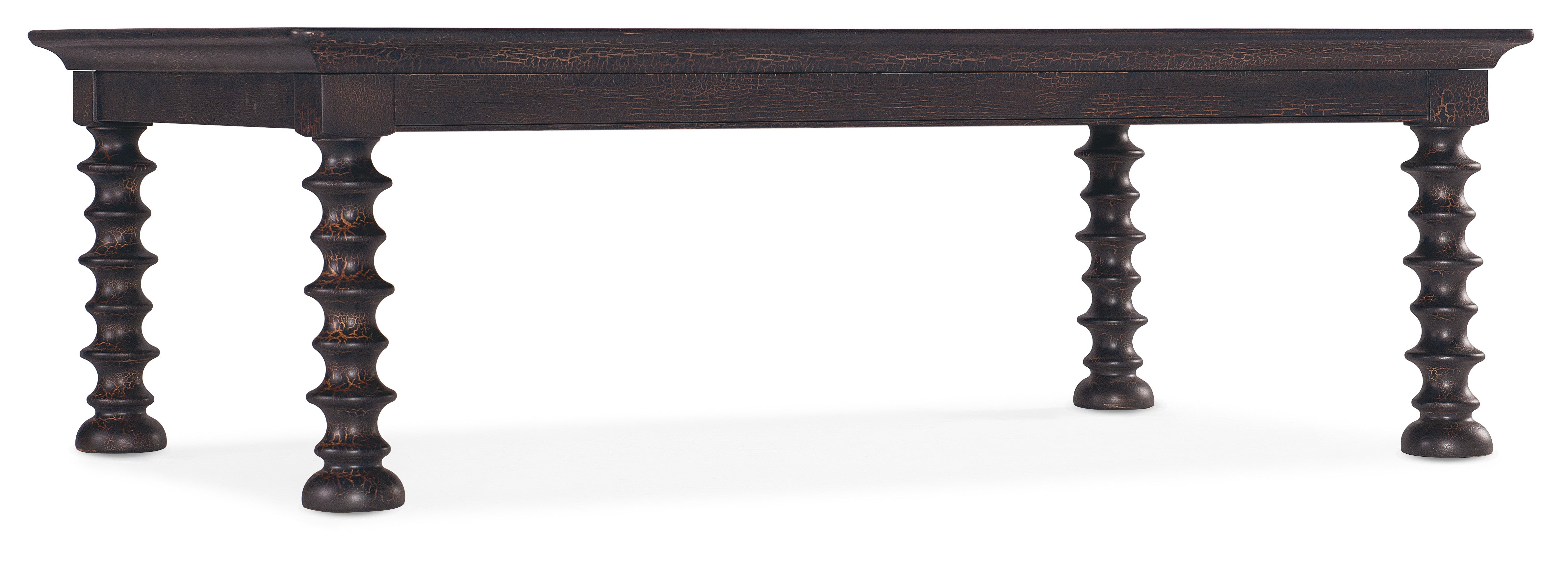 Hooker Furniture Big Sky Turned Leg Cocktail Table in Dark Brown