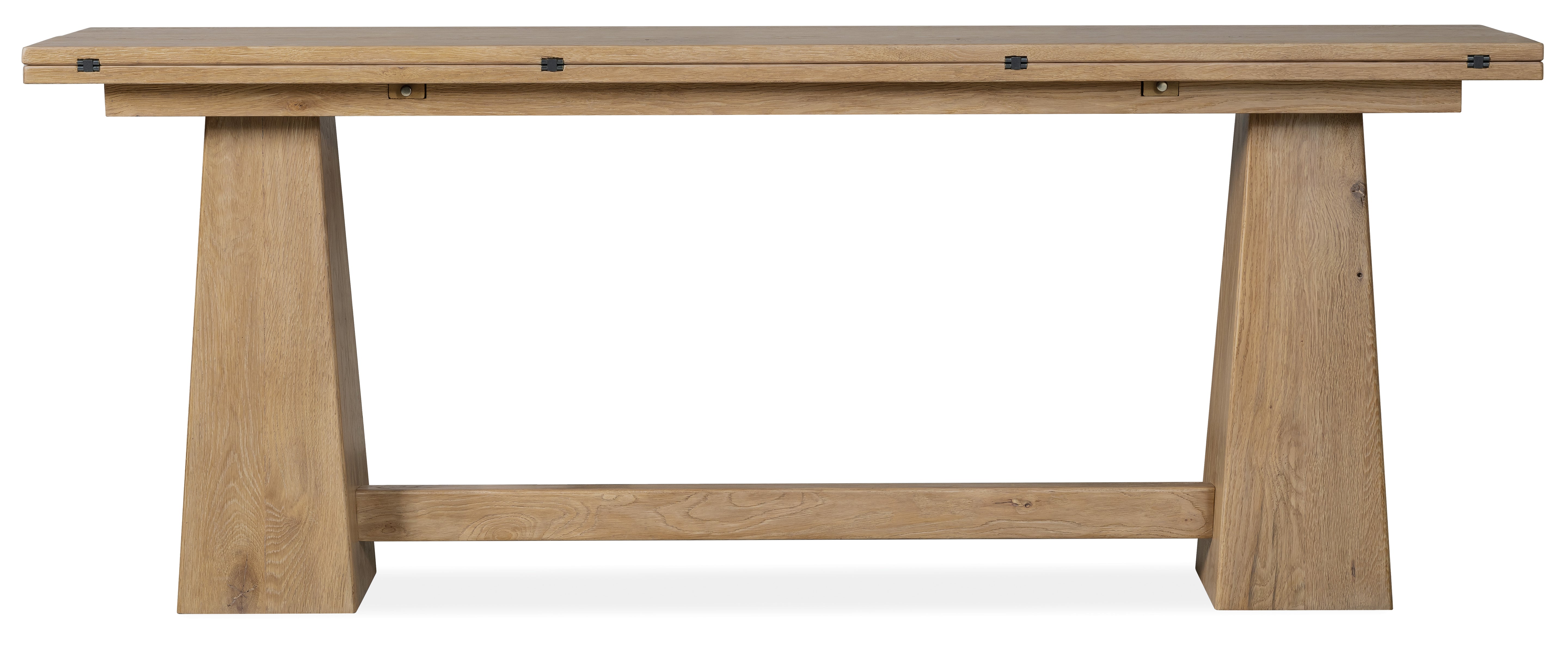 Hooker Furniture Driftwood Flip-Top Console Table in Light Wood