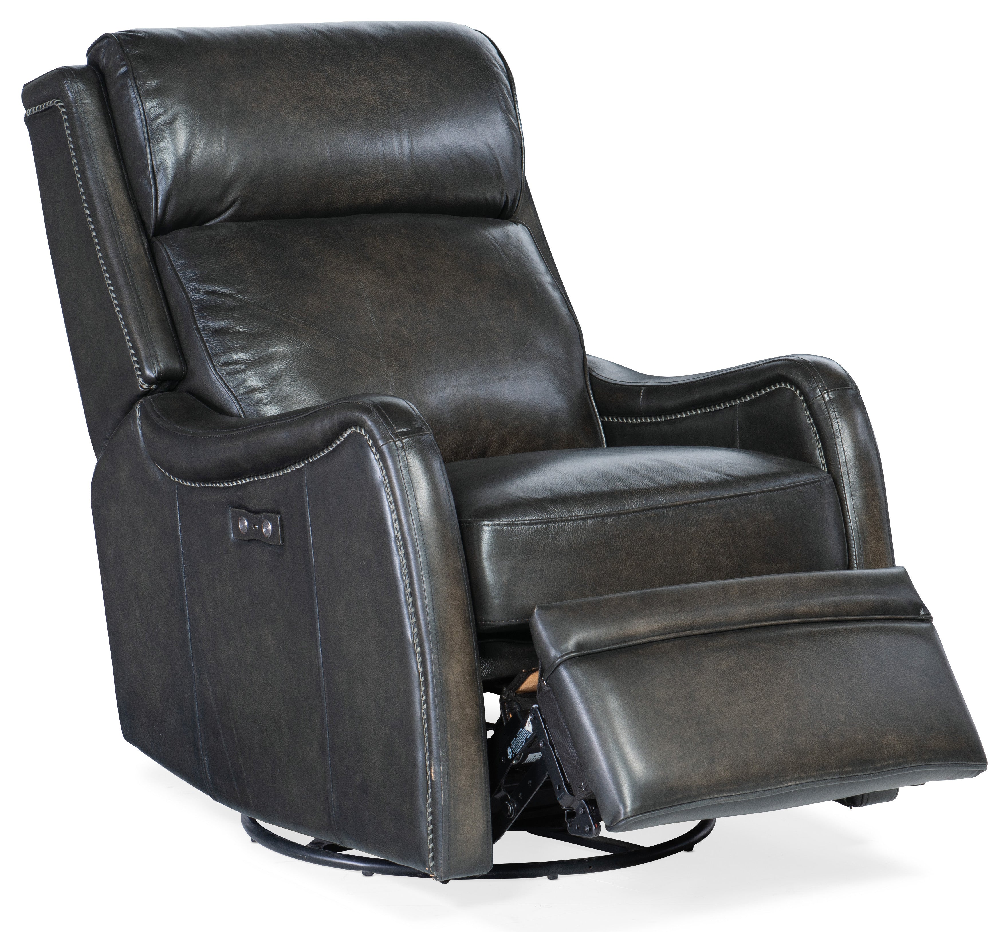 Hooker Furniture Stark Power Swivel Glider Recliner in Brown